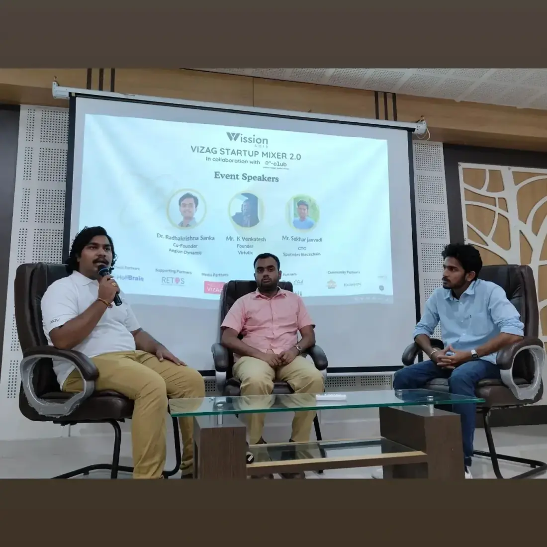 Panel discussion at a Virtutix startup event
